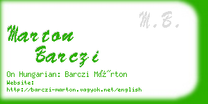 marton barczi business card